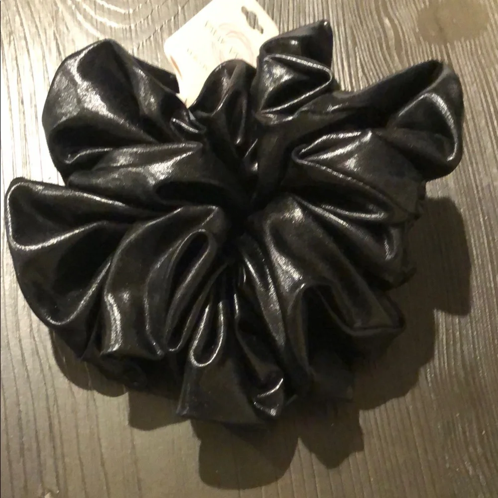 Pink Pewter Black Scrunchie